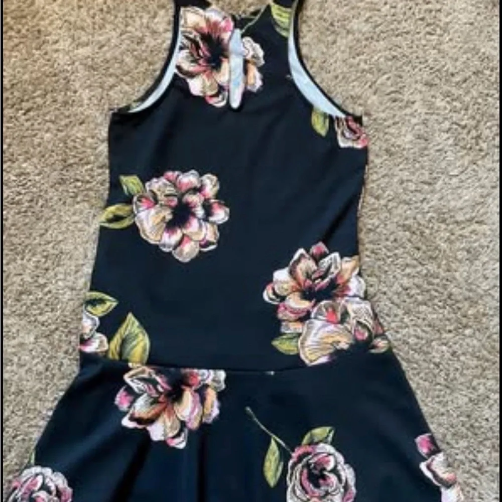 Derek Heart Floral Print Mini Dress - Picture 3 of 3